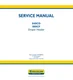 New Holland 840CD, 880CF Draper Header Service Manual Repair Shop Book