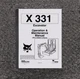 Bobcat X331 X 331 Mini Excavator Owner Operator User Manual S/N 511920001 & Up