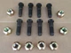8 WHEEL STUDS & NUTS FOR BOBCAT 1213 1600 2000 2400 2410 444M 500 520 530 533