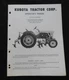 KUBOTA L SERIES TRACTOR "L244 L245 L250 CULTIVATOR OWNERS & PARTS CATALOG MANUAL