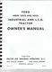 Ford 1962-1964 2000 4000 4 Cylinder Industrial Tractor Operators Owners Manual