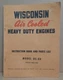 WISCONSIN AIR COOLED HEAVY DUTY ENGINES INSTRUCTION BOOK & P/L (MODEL HS-8D)