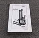 Crown SX-3000 Straddle Stacker Forklift Pallet Jack Lift Parts Catalog Manual
