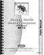 Massey Ferguson 175 Tractor Parts Manual