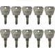 10 pcs Ignition Key T2545-41151 fit For Kioti LB1914,LK2554,LK30,LK3054 Tractor