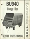 GEHL COMPANY FORAGE BOX BU940 Form No. 902433 Tractor Parts Manual
