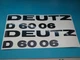 Deutz D 6006 sticker logo sticker lettering emblem 330x85mm 1 set black
