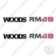 Fits Woods RM48 Decal Kit Finish Mower Decals - 7 YEAR 3M VINYL!