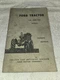 Original Ford Tractor 701 901 Operators Manual