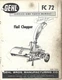 Gehl FC72 Flail Chopper Service and Parts Manual. 15 Pages. Manual No. 1862A