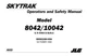 JLG SKYTRAK 10042 8042 Telehandler Maintenance Operation Operators Manual