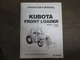 Kubota LA1955 LA2255 LA 1955 LA2255 loader owners & maintenance manual