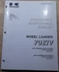 KAWASAKI 70ZIV WHEEL LOADER OPERATION & MAINTENANCE MANUAL S/N 70C2 70C3