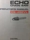 ECHO Kioritz CS-452VL Gasoline 2-Cycle Chainsaw Chain Saw Owner & Parts Manual