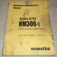 KOMATSU GALEO HM300-1 DUMP TRUCK OPERATION & MAINTENANCE BOOK MANUAL S/N 1260-UP