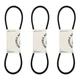 Three (3) 1/2" x 37" Fan Drive Belts 1J730-97010 Fits Kubota Wheel Loaders R530+