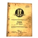 I &T Shop Service FO-31 Ford Tractor 2000 3000 4000  3-Cyl. Model Repair Manual