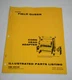 Hesston Field Queen Corn Head Adapter Parts Catalog Form 8082166R