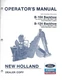NEW HOLLAND Operator's Manual For B-104 Backhoe B-124 Backhoe 