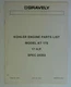 Gravely Kohler Engine Parts List Model KT 17 S  Spec 24303