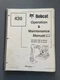BOBCAT Mini Excavator 430 Operation & Maintenance Manual P/N 6902316 (2003)