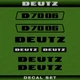 Aftermarket Tractor Decal Deutz D7006 (1974) Sticker Set- Black / White / Gold