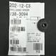 Cub Cadet 738-3094 SHOULDER SPACER 1440 1541 1641 1861 1863