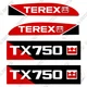 Fits TEREX TX750 Decal Kit Backhoe Loader