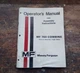 1980 Massey Ferguson MF 760 Combine Operators Manual