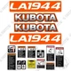Fits Kubota LA1944 Decal Kit Tractor Decals  - 3M VINYL Aftermarket Sticker Set!