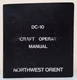 Vintage 1980s Northwest Orient DC-10 Aircraft Operating Manual, Study Guide