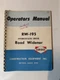 Blaw-Knox RW-195 Hydrostatic Drive Road Widener Operator's  Manual