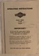Briggs & Stratton Engine Operating Instructions, Models 141300, 143300