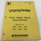 Genuine 1989 Krause Flex Wing Field Cultivator Owners Manual 4218 4223 4226 4231