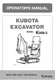 Official Kubota K008-3 Excavator Owners Operators Manual FREE Binder