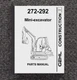 MINI-EXCAVATOR SERVICE PARTS MANUAL FITS GEHL 272 292 2001 8540