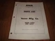 Kohler Engines Parts List Yazoo MFG Co. MModel K582S 12-8-83
