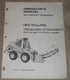 SPERRY NEW HOLLAND L35 L775 TRENCHER OPERATOR & MAINTENANCE MANUAL BOOK