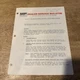 1978 Massey Ferguson MF 2745/2775/2805  Tractors Dealer Service Bulletin