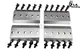 VERMEER BRUSH CHIPPER KNIFE KIT  BC1800 BC1800A BC2000 ( 4 BLADES+HARDWARE)