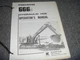 Koehring 666D Hydraulic Hoe Owner Operator User Manual S/N C15933-Up xo