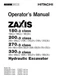 HITACHI ZAXIS ZX 160LC-3 210LCK-3 240-3 240LC-3 250H-3  EXCAVATOR OPERATORS MANU