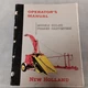 New Holland Forage Harvester Operators Manual Models 601-611