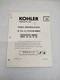 Kohler Generator Sets Parts Identification 10 12.5 15 17 & 25 KW Models Manual