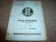 Allis Chalmers WF G RC WC WD B C CA & WD45 Diesel Tractor Flat Rate Manual AC4