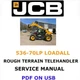 JCB 536-70LP LOADALL TELEHANDLER SERVICE REPAIR SHOP MANUAL PDF ON USB