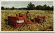 Vintage 1940s ALLIS-CHALMERS TRACTORS Advertising Postcard "All-Crop Harvester"