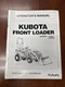 Kubota LA344 LA344S Operators Manual