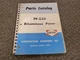 Blaw Knox Model PF220 Bituminous Asphalt Paver Parts Catalog Manual Book xz