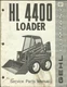 GEHL COMPANY STEER LOADER HL 4400 Form No. 901678 Tractor Parts Manual